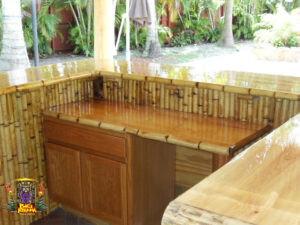 Tiki Bar with Cabinets